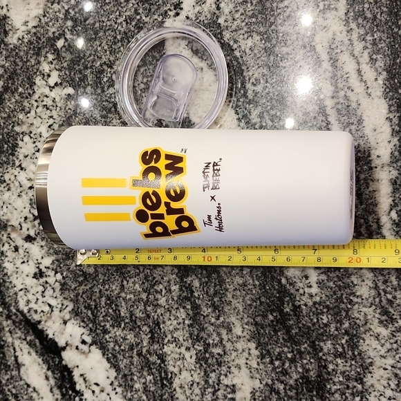 Biebs Brew Tim Hortons X Justin Bieber Collection Coffee Tea Travel Mug Limited - Picture 3 of 3